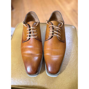 Men's Carrucci Brown Leather Oxfords & Derbys Size 10